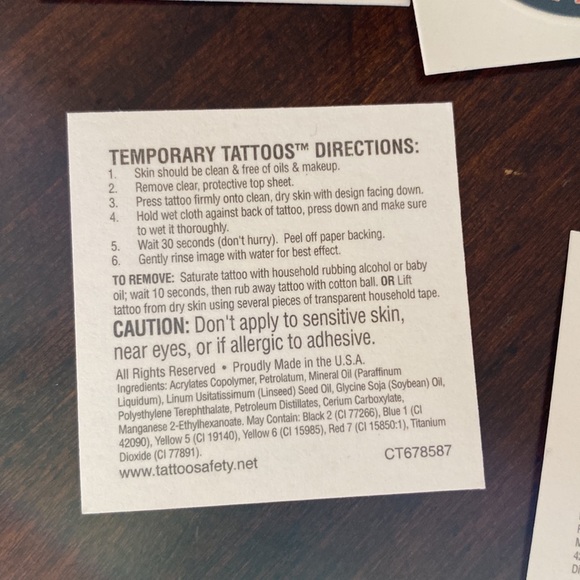 Halloween Pirate’s Booty temporary tattoos “trick arrr treat” pirate & parrot - Picture 7 of 9